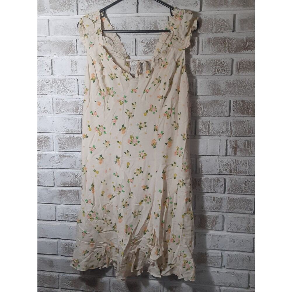 Free People nwt Ruffled Tie Back Cactus Summer Dress sz L